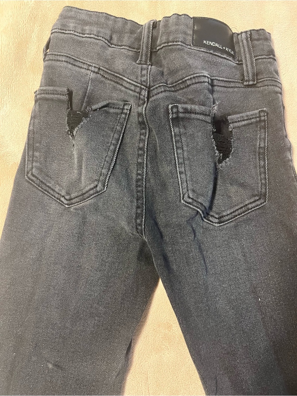 Kendall & Kylie Distressed Black Jeans
